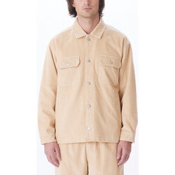 vaatteet Miehet Takit / Bleiserit Obey Benny cord shirt jacket Beige