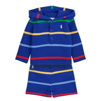 vaatteet Pojat Kokonaisuus Polo Ralph Lauren LS HOOD SET-SETS-SHORT SET Monivärinen