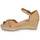 kengät Naiset Espadrillot Tommy Hilfiger BASIC OPEN TOE MID WEDGE Beige