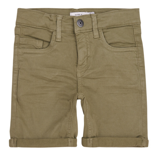 vaatteet Pojat Shortsit / Bermuda-shortsit Name it NKMSILAS SLIM L TWI SHORTS 9587-MF TB Khaki