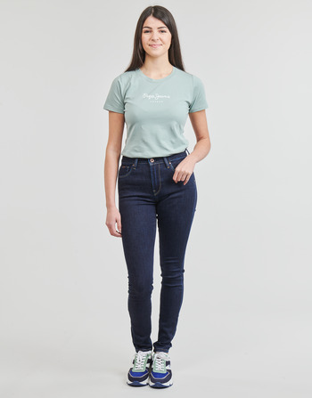 vaatteet Naiset Skinny-farkut Pepe jeans SKINNY JEANS HW Laivastonsininen