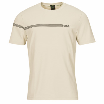 vaatteet Miehet Lyhythihainen t-paita BOSS Tee 5 Beige