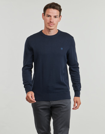 vaatteet Miehet Neulepusero Timberland Cotton YD Sweater Laivastonsininen