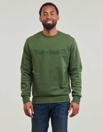 vaatteet Miehet Svetari Timberland Embroidery Tonal Crew Neck Vihreä