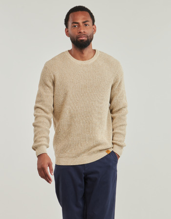 vaatteet Miehet Neulepusero Timberland Crew Neck Sweater Beige