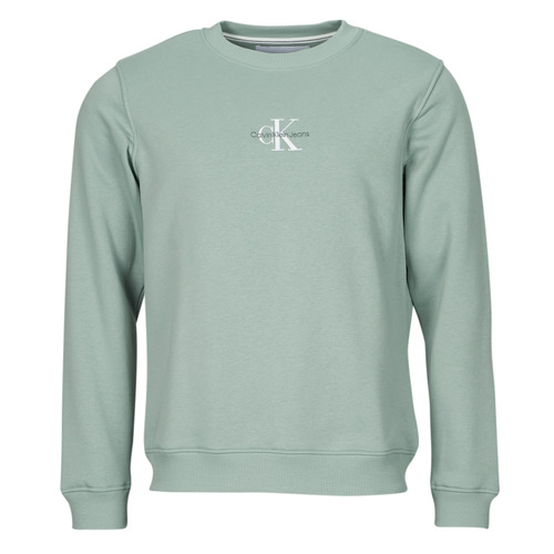 vaatteet Miehet Svetari Calvin Klein Jeans MONOLOGO CREW NECK Harmaa