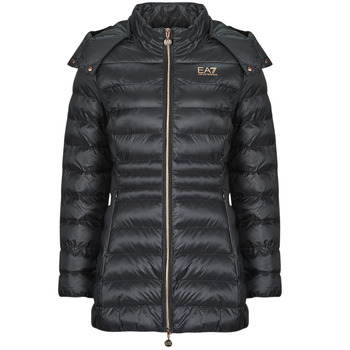 vaatteet Naiset Toppatakki Emporio Armani EA7 CORE LADY CABAN COAT Musta