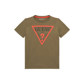 vaatteet Pojat Lyhythihainen t-paita Guess SS T SHIRT CORE Khaki