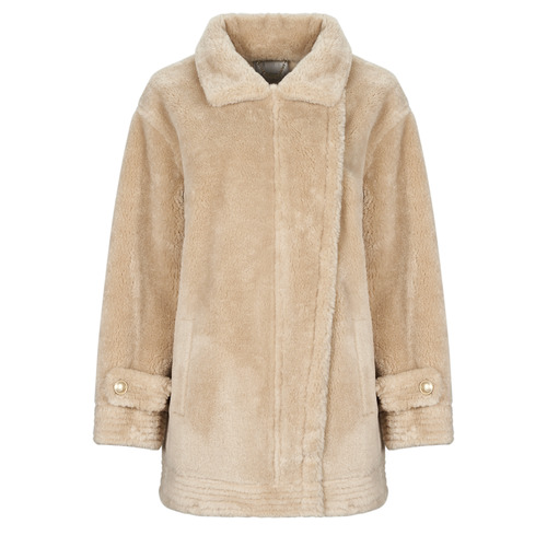 vaatteet Naiset Paksu takki Guess LS ELISABETTA SHEARLING COAT Beige