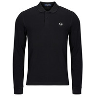 vaatteet Miehet Pitkähihainen poolopaita Fred Perry LS PLAIN Musta