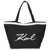 laukut Ostoslaukut Karl Lagerfeld K/SIGNATURE SHOPPER Musta / Valkoinen