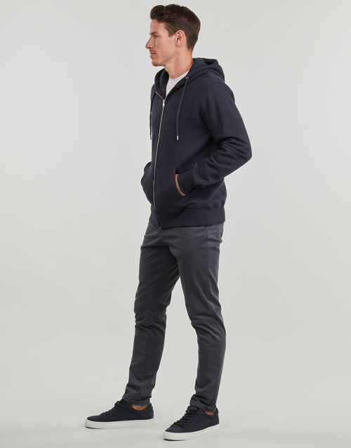 Gant EMBOSSED FULL-ZIP HOODIE Laivastonsininen