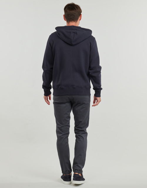 Gant EMBOSSED FULL-ZIP HOODIE Laivastonsininen