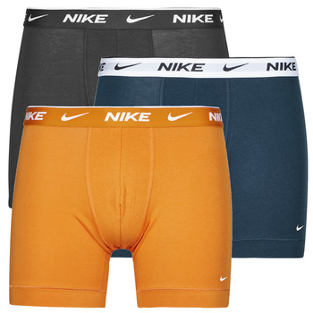 Alusvaatteet Miehet Bokserit Nike EVERYDAY COTTON STRETCH X3 Musta / Laivastonsininen / Oranssi