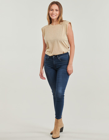 vaatteet Naiset Skinny-farkut Levi's 721 HIGH RISE SKINNY Laivastonsininen