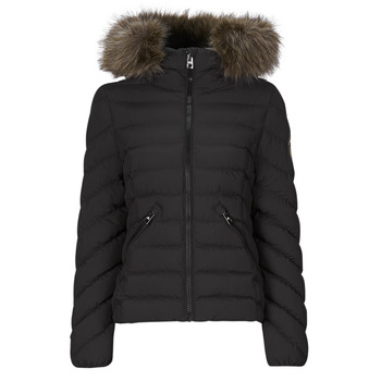 vaatteet Naiset Toppatakki Superdry FUJI HOODED FAUSSE FOURRURE Musta