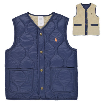 vaatteet Lapset Toppatakki Polo Ralph Lauren REV HARTLAND-OUTERWEAR-VEST Laivastonsininen / Beige