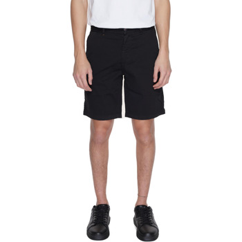 vaatteet Miehet Shortsit / Bermuda-shortsit BOSS Chino-slim-Shorts 10248647 01 50513026 Musta