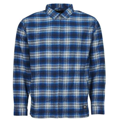 vaatteet Miehet Päälyspaidat Vans Montwood Zip Flannel Sininen