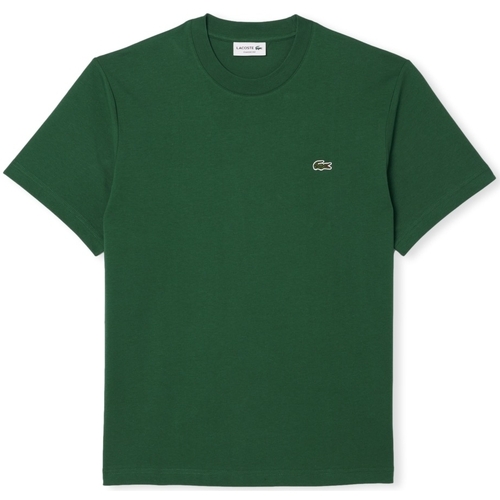 vaatteet Miehet T-paidat & Poolot Lacoste T-Shirt TH7318 - Vert Vihreä