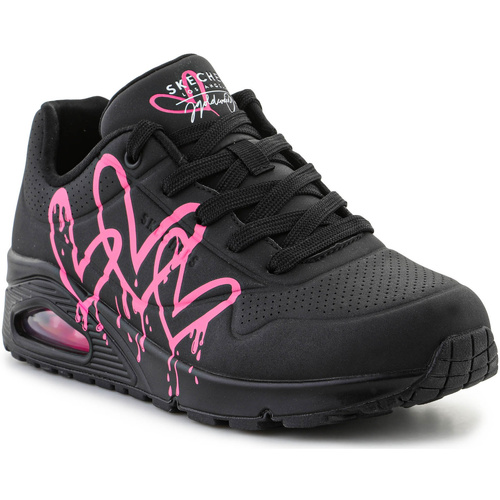 kengät Naiset Tenniskengät Skechers DRIPPING IN LOVE 177980-BKPK Musta