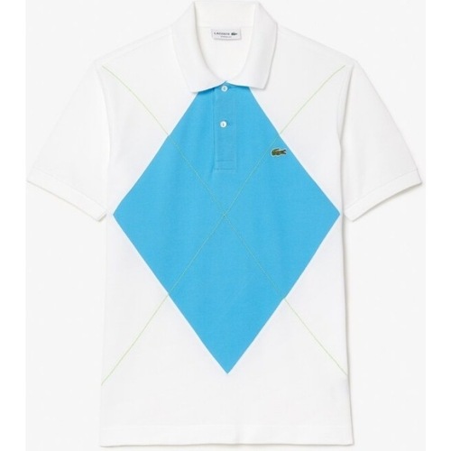 vaatteet Miehet T-paidat & Poolot Lacoste SLEEVED RIBBED COLLAR Sininen