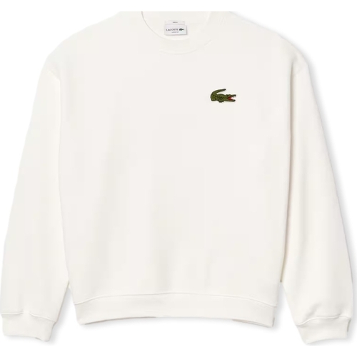 vaatteet Miehet Svetari Lacoste Loose Fit Badge Accent Sweatshirt - Blanc Valkoinen