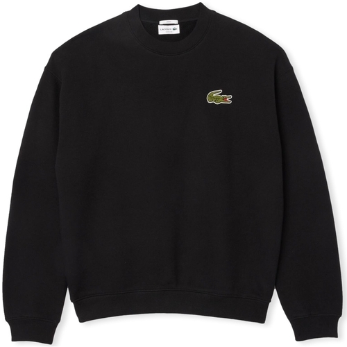 vaatteet Miehet Svetari Lacoste Loose Fit Badge Accent Sweatshirt - Noir Musta