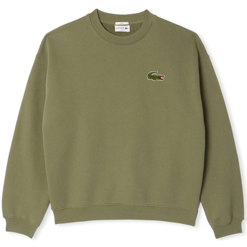 vaatteet Miehet Svetari Lacoste Loose Fit Badge Accent Sweatshirt - Vert Kaki Vihreä