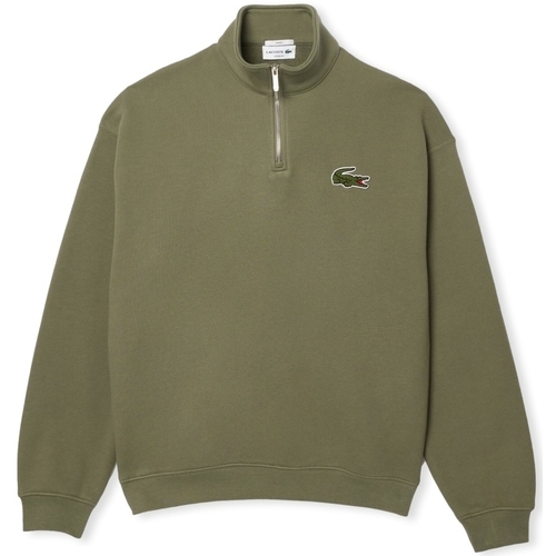 vaatteet Miehet Svetari Lacoste Loose Fit Zip Neck Sweatshirt - Vert Kaki Vihreä