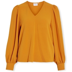 vaatteet Naiset Topit / Puserot Vila Top Gaja L/S - Inca Gold Oranssi