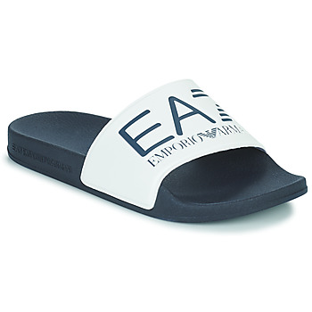 kengät Rantasandaalit Emporio Armani EA7 SEA WORLD VISIBILITY SLIPPER Valkoinen / Laivastonsininen