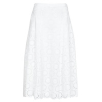 Υφασμάτινα Γυναίκα Φούστες MICHAEL Michael Kors FLORAL EYLT LNG SKIRT Άσπρο