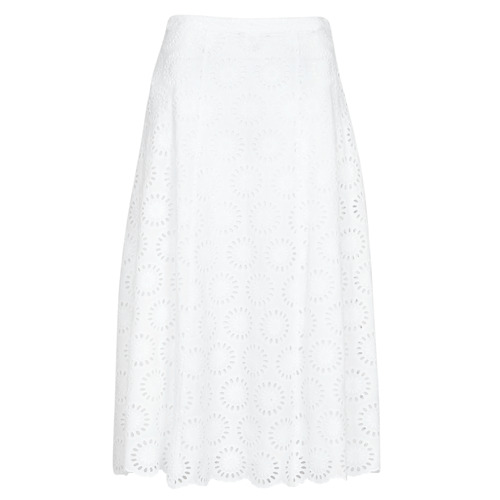 Υφασμάτινα Γυναίκα Φούστες MICHAEL Michael Kors FLORAL EYLT LNG SKIRT Άσπρο