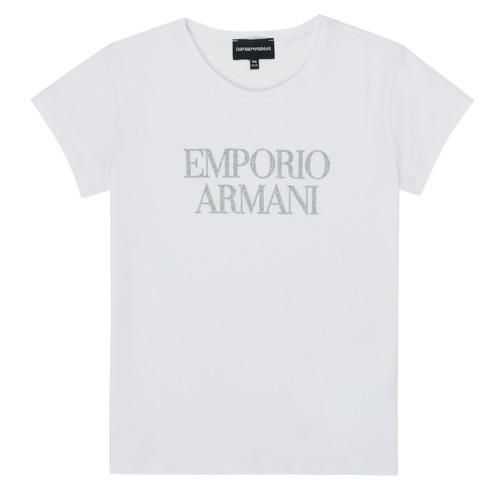 Υφασμάτινα Κορίτσι T-shirt με κοντά μανίκια Emporio Armani 8N3T03-3J08Z-0100 Άσπρο