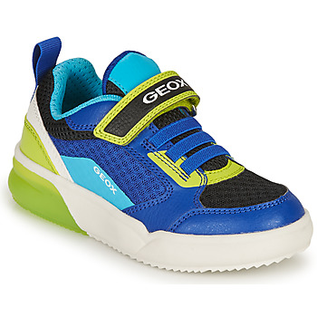 Παπούτσια Αγόρι Χαμηλά Sneakers Geox GRAYJAY BOY Μπλέ / Lime