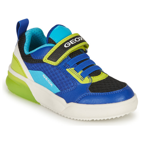 Παπούτσια Αγόρι Χαμηλά Sneakers Geox GRAYJAY BOY Μπλέ / Lime