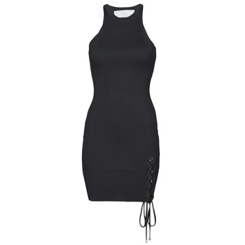 Υφασμάτινα Γυναίκα Κοντά Φορέματα Guess ALEXA TIE DRESS Black