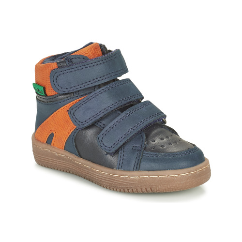 Παπούτσια Αγόρι Μπότες Kickers LOGGAN Marine / Orange