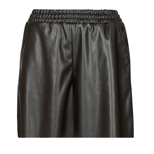 Υφασμάτινα Γυναίκα Σόρτς / Βερμούδες Karl Lagerfeld PERFORATED FAUX LEATHER SHORTS Black