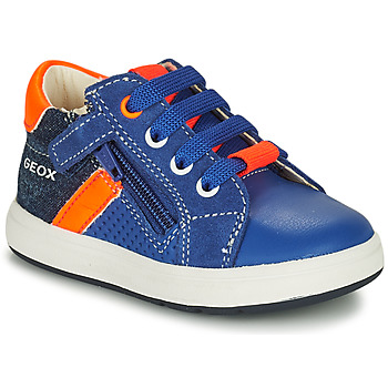 Παπούτσια Αγόρι Χαμηλά Sneakers Geox B BIGLIA B. B - NAPPA+DENIM SL Μπλέ / Orange