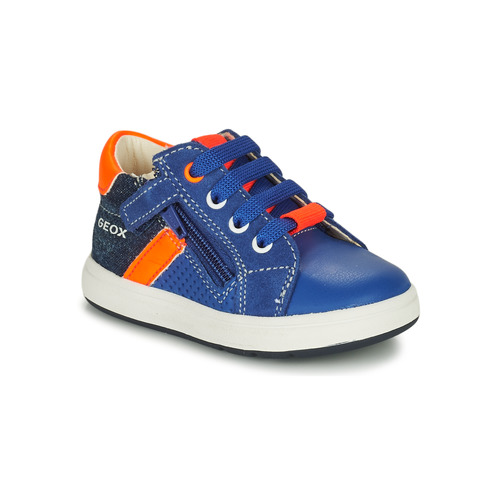 Παπούτσια Αγόρι Χαμηλά Sneakers Geox B BIGLIA B. B - NAPPA+DENIM SL Μπλέ / Orange