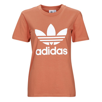 Υφασμάτινα Γυναίκα T-shirt με κοντά μανίκια adidas Originals TREFOIL TEE Earth / μαγικό