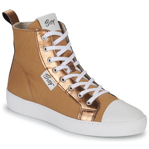 Παπούτσια Γυναίκα Ψηλά Sneakers Betty London ETOILE Camel / Άσπρο