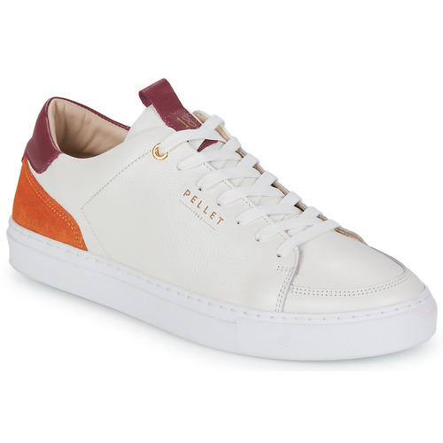 Παπούτσια Άνδρας Χαμηλά Sneakers Pellet SIMON Veau / γήινο  / Άσπρο / Orange