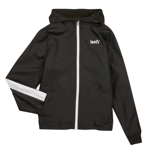 Υφασμάτινα Αγόρι Μπουφάν Levi's LVB CORE WINDBREAKER Black / Άσπρο