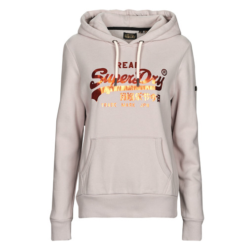 Υφασμάτινα Γυναίκα Φούτερ Superdry VL EMBELLISH HOOD Beige