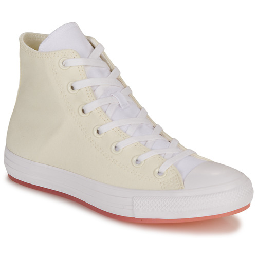 Παπούτσια Γυναίκα Ψηλά Sneakers Converse CHUCK TAYLOR ALL STAR MARBLED-EGRET/CHEEKY CORAL/LAWN FLAMINGO Άσπρο / Beige