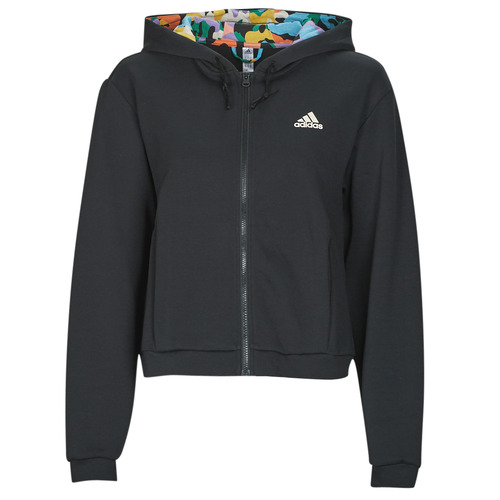 Υφασμάτινα Γυναίκα Σπορ Ζακέτες Adidas Sportswear AOP FZ REG Black