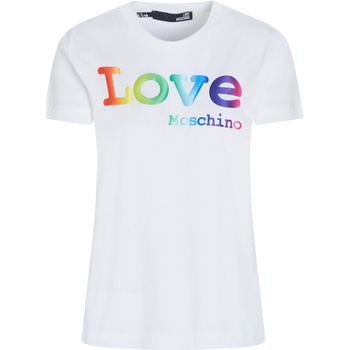 Υφασμάτινα Γυναίκα T-shirt με κοντά μανίκια Love Moschino  Άσπρο